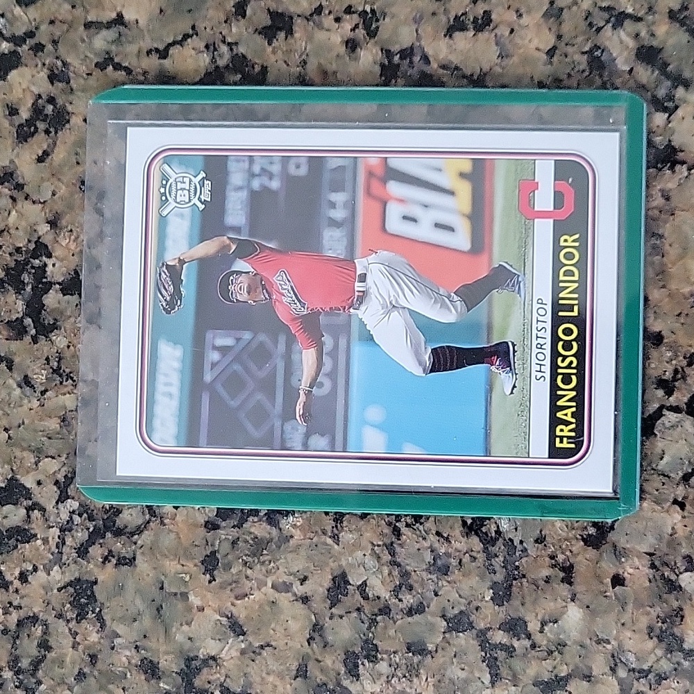 Francisco Lindor Cleveland Indians baseball card